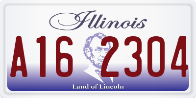 IL license plate A162304