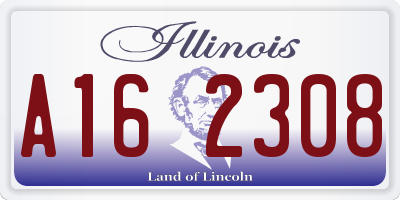 IL license plate A162308