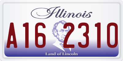 IL license plate A162310