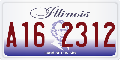 IL license plate A162312