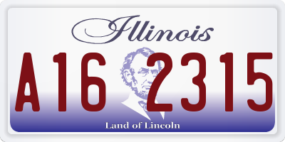 IL license plate A162315