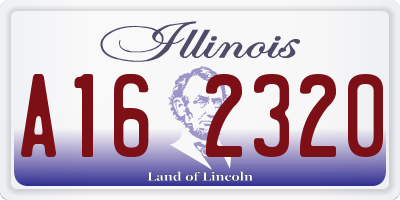 IL license plate A162320