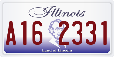 IL license plate A162331