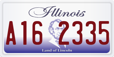 IL license plate A162335