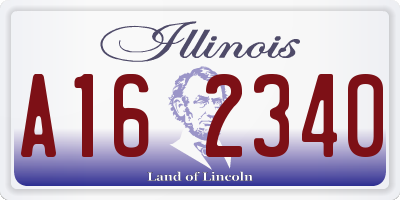 IL license plate A162340