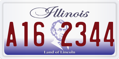 IL license plate A162344