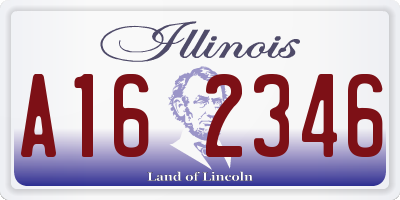 IL license plate A162346