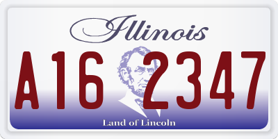 IL license plate A162347