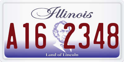 IL license plate A162348