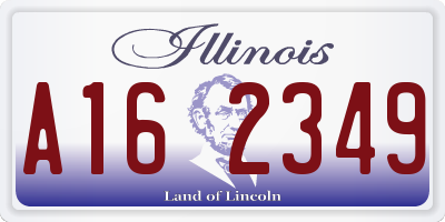 IL license plate A162349