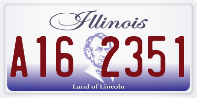 IL license plate A162351