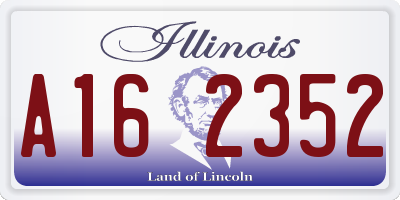 IL license plate A162352
