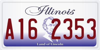 IL license plate A162353