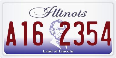 IL license plate A162354