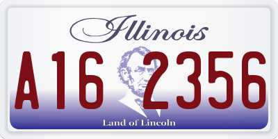 IL license plate A162356
