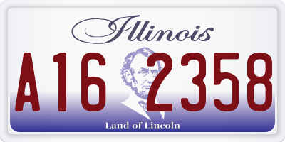 IL license plate A162358