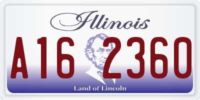 IL license plate A162360