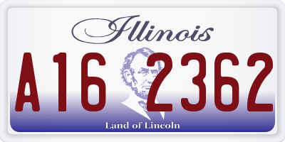 IL license plate A162362