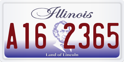 IL license plate A162365