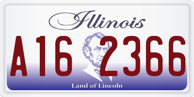 IL license plate A162366
