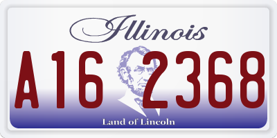 IL license plate A162368