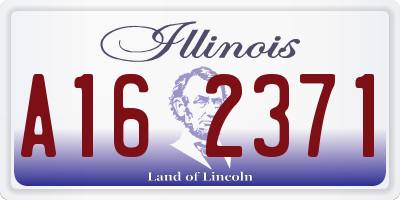 IL license plate A162371