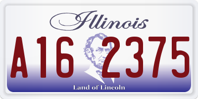 IL license plate A162375