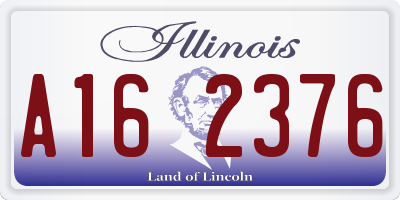 IL license plate A162376