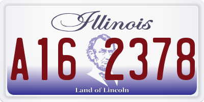 IL license plate A162378