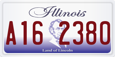 IL license plate A162380