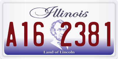 IL license plate A162381