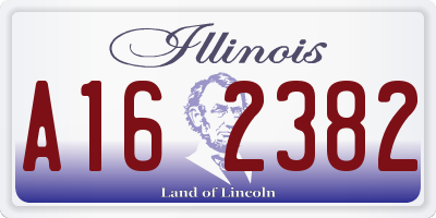 IL license plate A162382