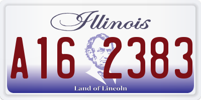 IL license plate A162383