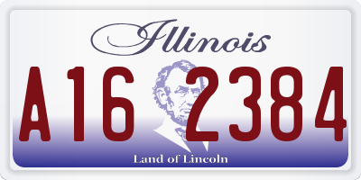 IL license plate A162384