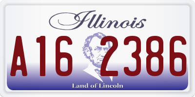 IL license plate A162386