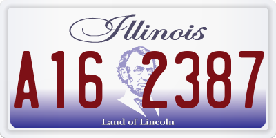 IL license plate A162387