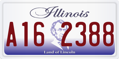 IL license plate A162388