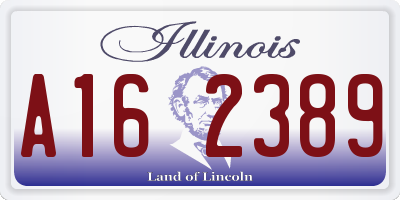 IL license plate A162389