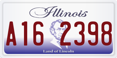 IL license plate A162398