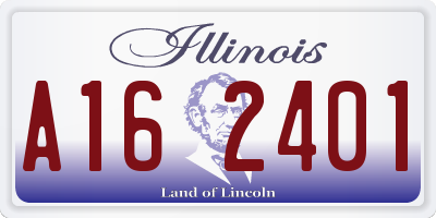 IL license plate A162401
