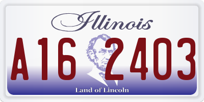 IL license plate A162403