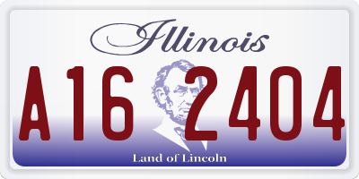IL license plate A162404