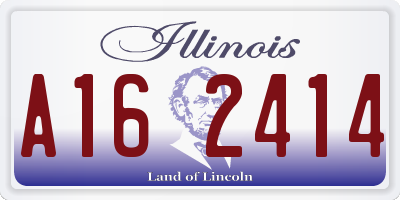IL license plate A162414