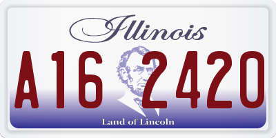 IL license plate A162420