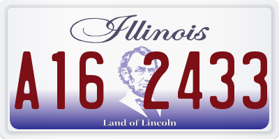 IL license plate A162433