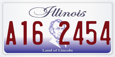 IL license plate A162454