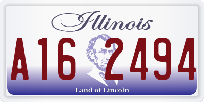 IL license plate A162494