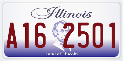IL license plate A162501