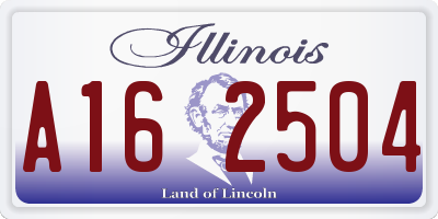IL license plate A162504