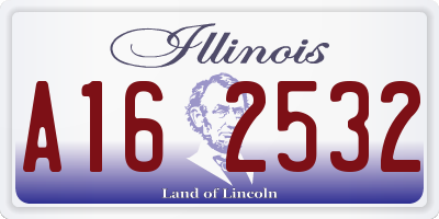 IL license plate A162532